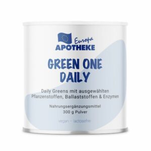 Daily Greens mit ausgewählten Pflanzenstoffen, Ballaststoffen und Enzymen, Nahrungsergänzungsmittel, 300g Pulver